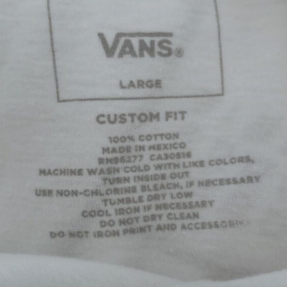 Vans White Logo Men's T-Shirt Sz.L EUC. - Picture 4 of 4